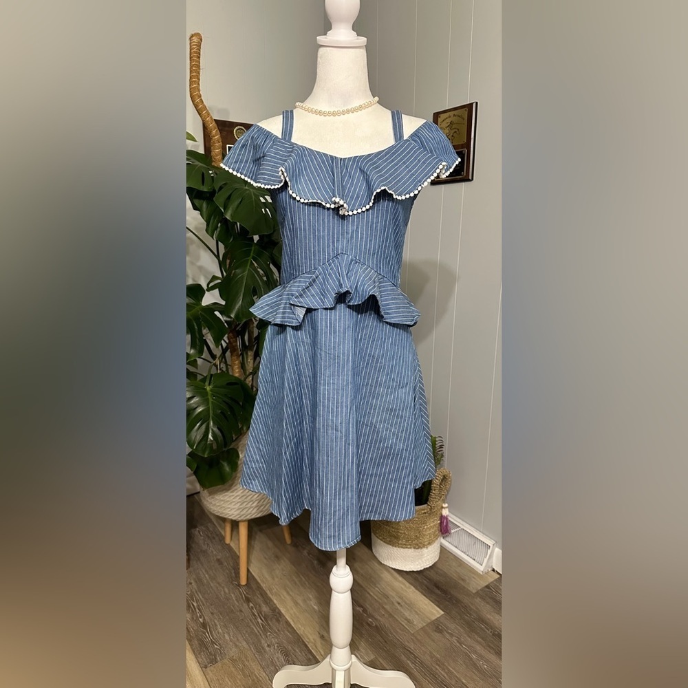 🛍️NWT BCBGirls 100% Cotton sleeveless dress size large (14-16) back zipper
